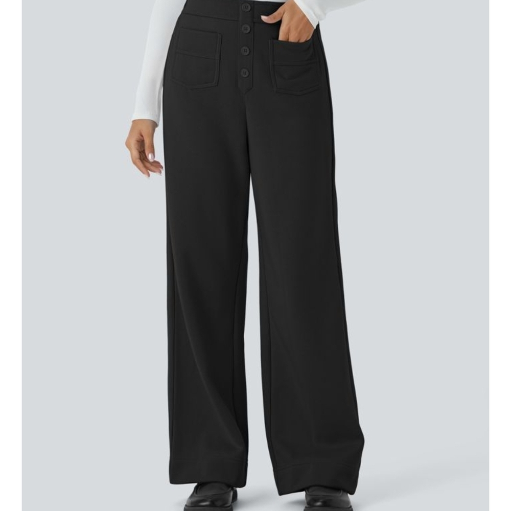 HALARA SoftlyZero™ Plush Thermal Pants in Black - Picture 7 of 8